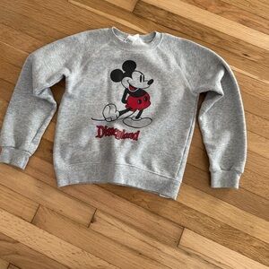 Disney Disneyland Gray Mickey Mouse Sweatshirt Youth 7/8